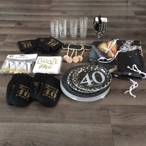 40th birthday party supplies